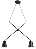Aldex Lampa wisząca ARTE 2, 1008H1, czarna, 2x60W E27