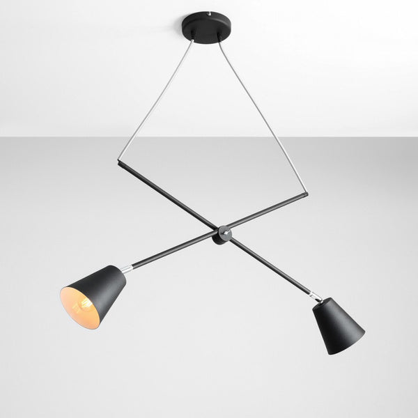 Aldex Lampa wisząca ARTE 2, 1008H1, czarna, 2x60W E27