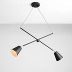 Aldex Lampa wisząca ARTE 2, 1008H1, czarna, 2x60W E27