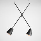 Aldex Lampa wisząca ARTE 2, 1008H1, czarna, 2x60W E27
