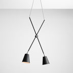 Aldex Lampa wisząca ARTE 2, 1008H1, czarna, 2x60W E27