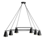 Aldex Lampa wisząca ARTE 6, 1008K1, czarna, 6x60W E27