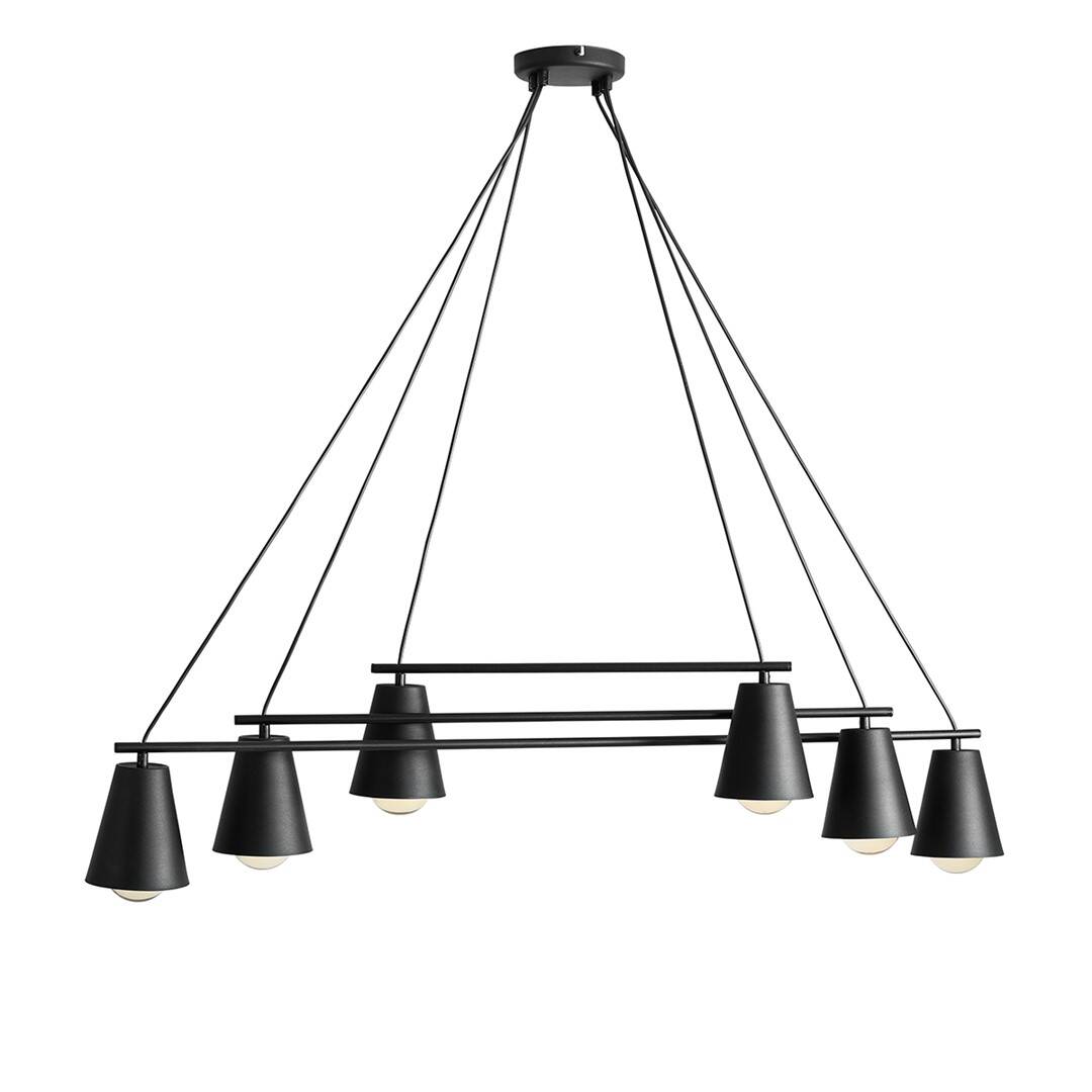 Aldex Lampa wisząca ARTE 6, 1008K1, czarna, 6x60W E27