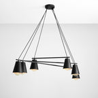 Aldex Lampa wisząca ARTE 6, 1008K1, czarna, 6x60W E27