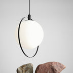 Aldex Lampa wisząca AURA 1049G1, czarny/biały, 1x60W E27
