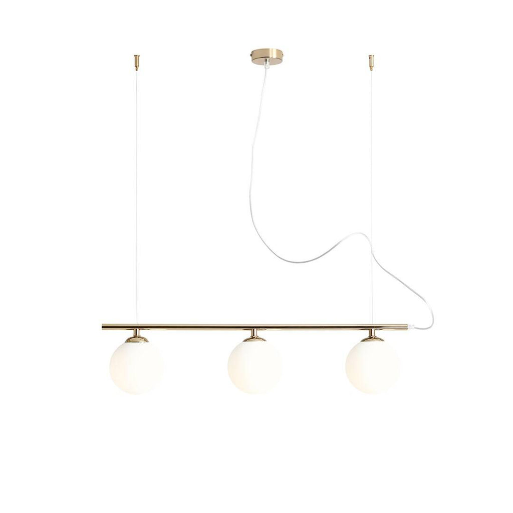 Aldex Lampa wisząca BERYL 3, 1006E_30, złoty/biały, 3x40W E14