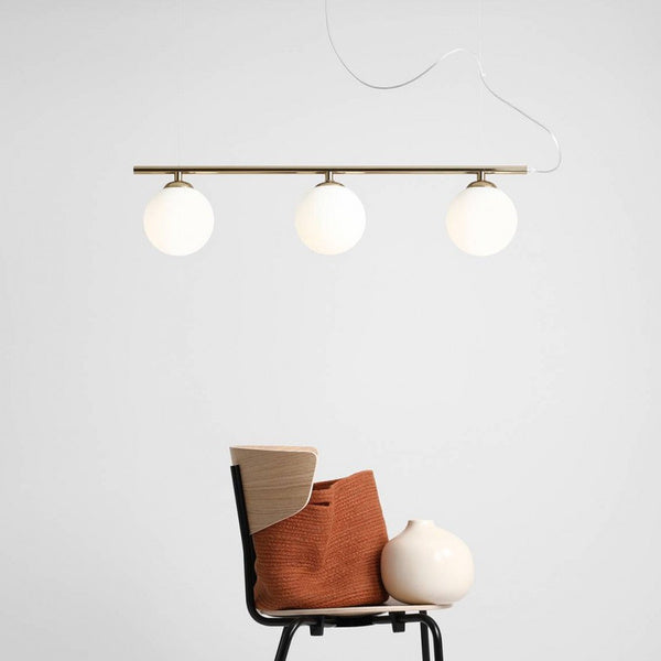 Aldex Lampa wisząca BERYL 3, 1006E_30, złoty/biały, 3x40W E14