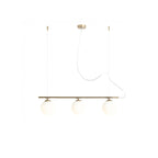 Aldex Lampa wisząca BERYL 3, 1006E_30, złoty/biały, 3x40W E14