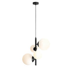 Aldex Lampa wisząca BLOOM 4 BLACK 1091L1 czarny/biały 2x40W E14 + 2x60W E27