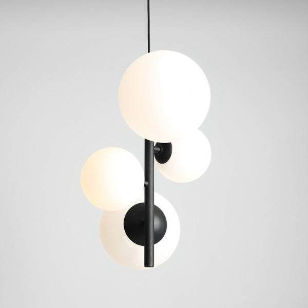 Aldex Lampa wisząca BLOOM 4 BLACK 1091L1 czarny/biały 2x40W E14 + 2x60W E27