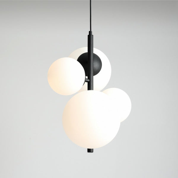 Aldex Lampa wisząca BLOOM 4 BLACK 1091L1 czarny/biały 2x40W E14 + 2x60W E27