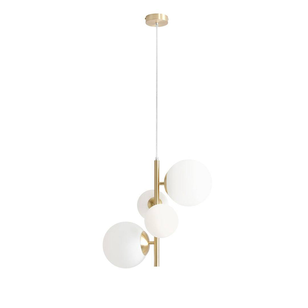 Aldex Lampa wisząca BLOOM 4 BRASS 1091L40 mosiądz/biały 2x40W E14 + 2x60W E27