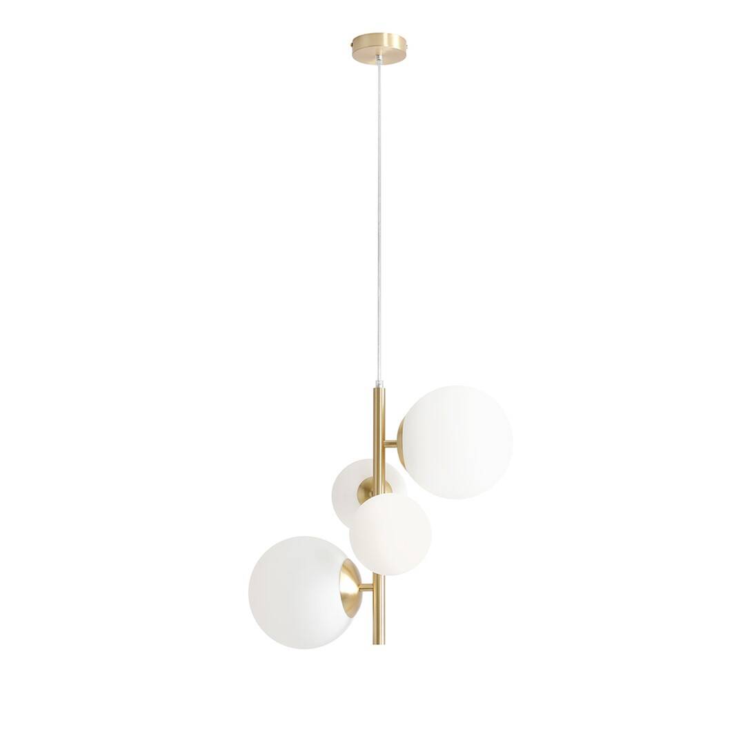 Aldex Lampa wisząca BLOOM 4 BRASS 1091L40 mosiądz/biały 2x40W E14 + 2x60W E27