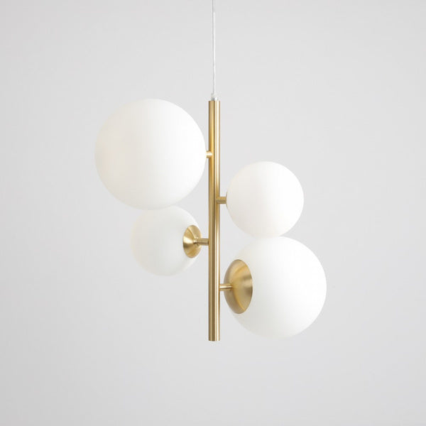 Aldex Lampa wisząca BLOOM 4 BRASS 1091L40 mosiądz/biały 2x40W E14 + 2x60W E27