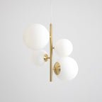 Aldex Lampa wisząca BLOOM 4 BRASS 1091L40 mosiądz/biały 2x40W E14 + 2x60W E27