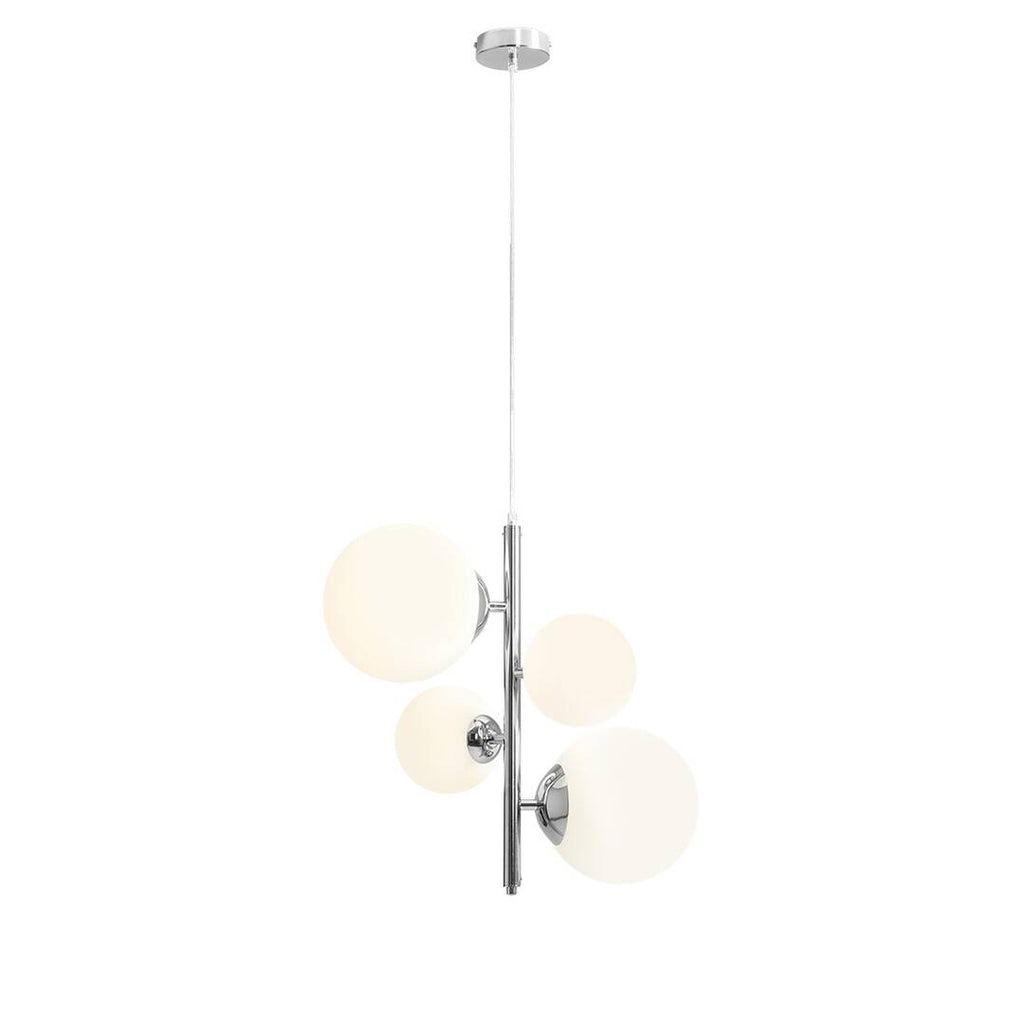 Aldex Lampa wisząca BLOOM 4 CHROME 1091L4 chrom/biały 2x40W E14 + 2x60W E27