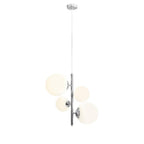 Aldex Lampa wisząca BLOOM 4 CHROME 1091L4 chrom/biały 2x40W E14 + 2x60W E27