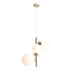 Aldex Lampa wisząca BLOOM 4 GOLD 1091L30 złoty/biały 2x40W E14 + 2x60W E27