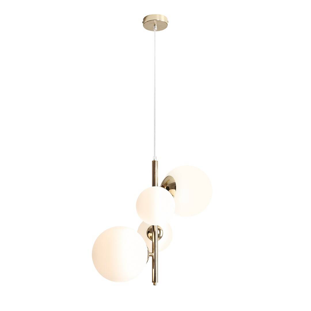 Aldex Lampa wisząca BLOOM 4 GOLD 1091L30 złoty/biały 2x40W E14 + 2x60W E27