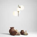 Aldex Lampa wisząca BLOOM 4 GOLD 1091L30 złoty/biały 2x40W E14 + 2x60W E27