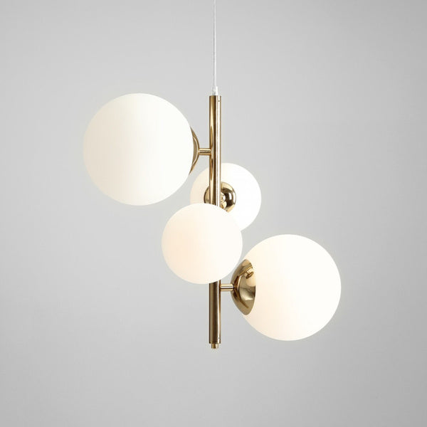 Aldex Lampa wisząca BLOOM 4 GOLD 1091L30 złoty/biały 2x40W E14 + 2x60W E27
