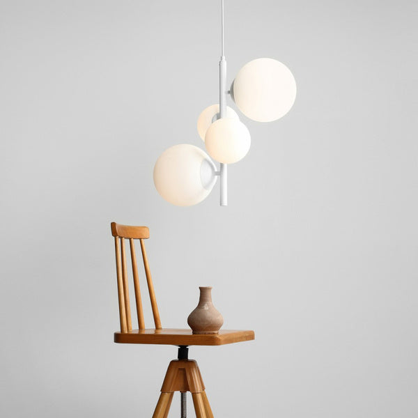 Aldex Lampa wisząca BLOOM 4 WHITE 1091L biała 2x40W E14 + 2x60W E27