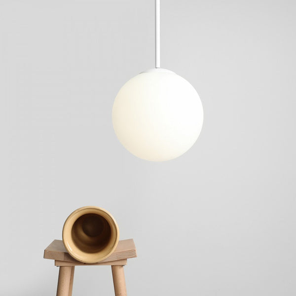 Aldex Lampa wisząca BOSSO 1087G, 30 cm, biała, 1x60W E27