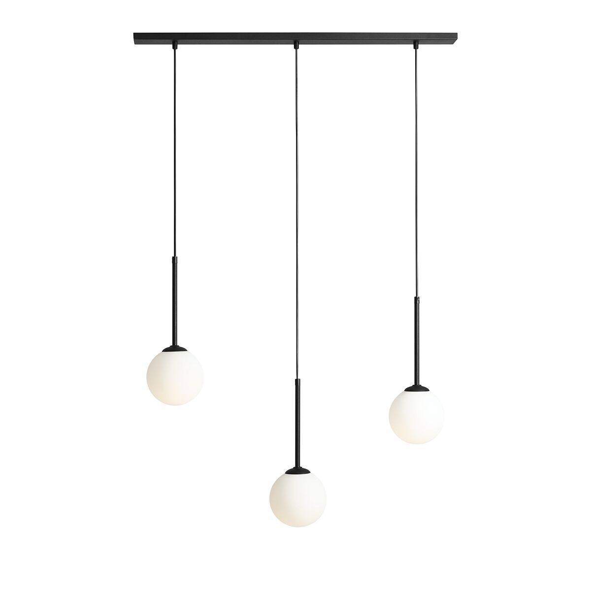 Aldex Lampa wisząca BOSSO 3, listwa, 1087E_1, czarna, 3x40W E14