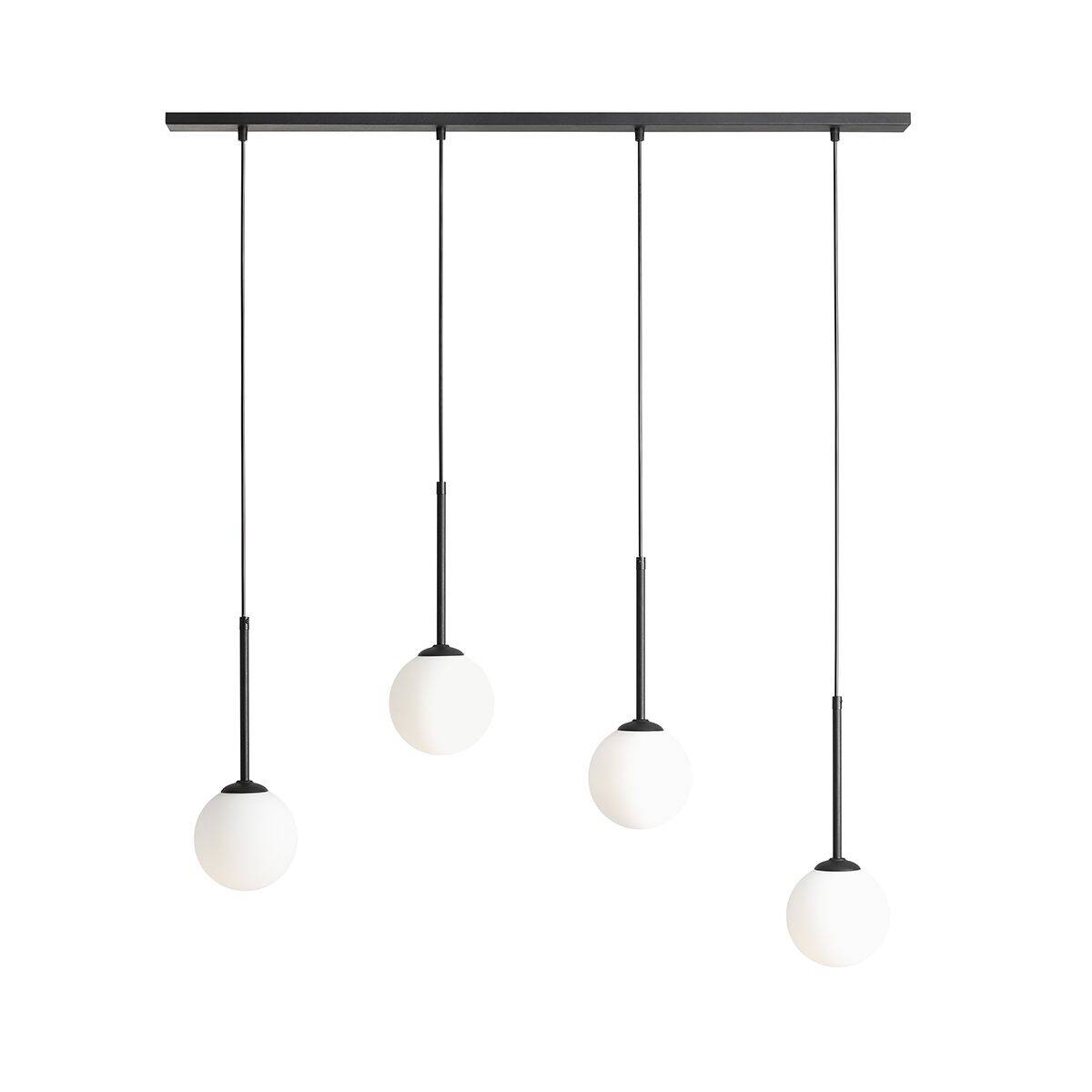 Aldex Lampa wisząca BOSSO 4, listwa, 1087L1, czarna, 4x40W E14