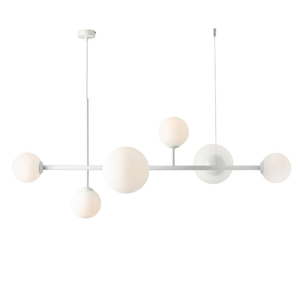 Aldex Lampa wisząca DIONE 6 1092K, biała, 2x60W E27 + 4x40W E14