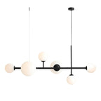 Aldex Lampa wisząca DIONE 6 1092K1, czarna, 2x60W E27 + 4x40W E14