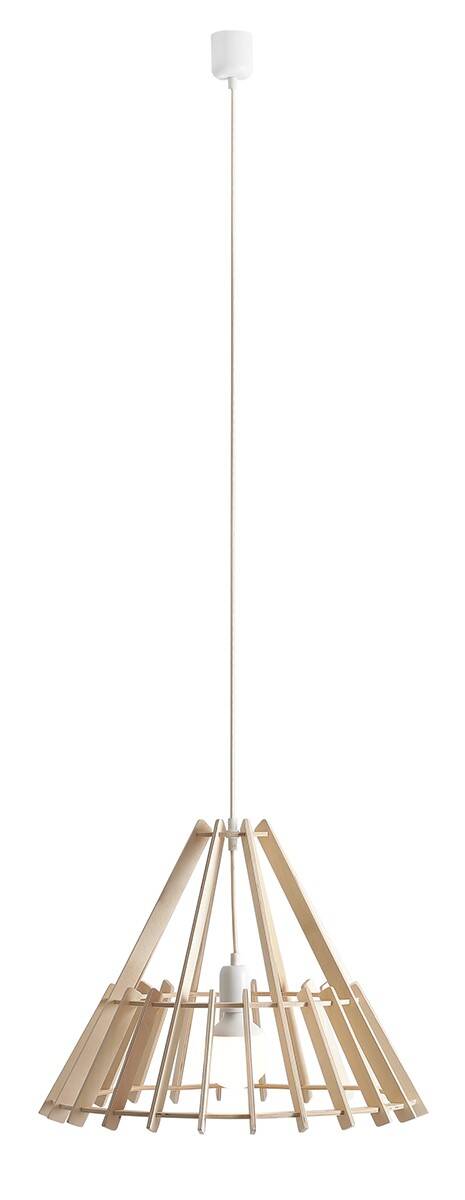 Aldex Lampa wisząca FERB 993G, czarny/drewno, 1x60W E27