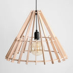 Aldex Lampa wisząca FERB 993G, czarny/drewno, 1x60W E27