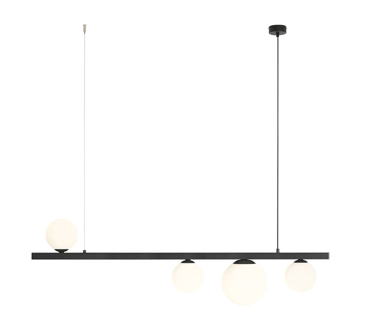 Aldex Lampa wisząca GARDA 4 BLACK 1099L1  | Czarna