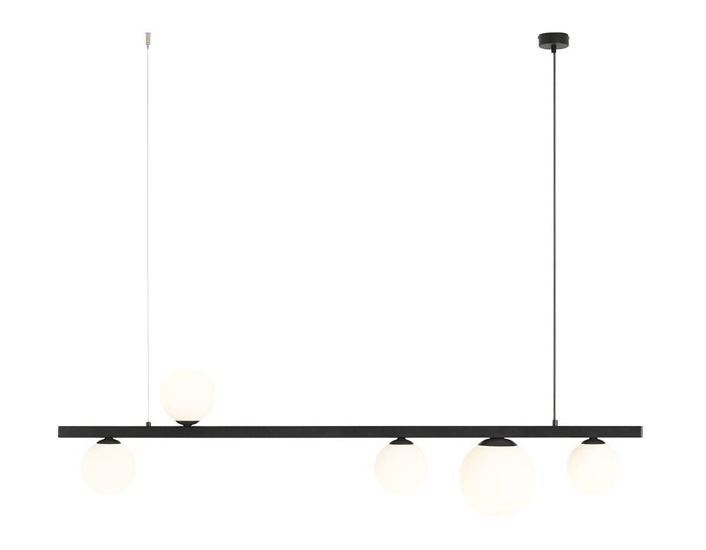 Aldex Lampa wisząca GARDA 5 BLACK 1099F1 4 x E14 oraz 1 x E27  | Czarna