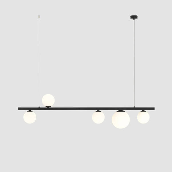 Aldex Lampa wisząca GARDA 5 BLACK 1099F1 4 x E14 oraz 1 x E27  | Czarna