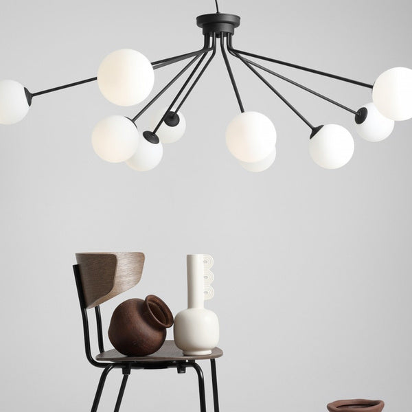 Aldex Lampa wisząca HOLM 10, 1082M1, czarny/biały, 10x40W E14
