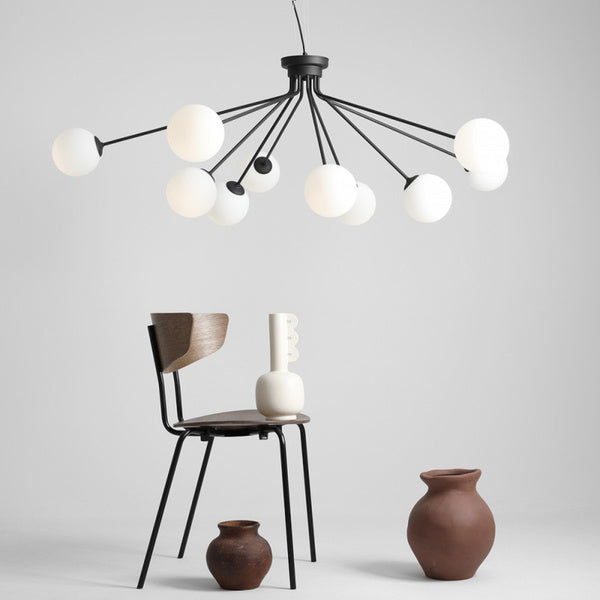 Aldex Lampa wisząca HOLM 10, 1082M1, czarny/biały, 10x40W E14