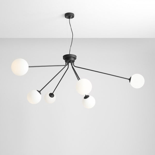 Aldex Lampa wisząca HOLM 6, 1082K1, czarny/biały, 6x40W E14