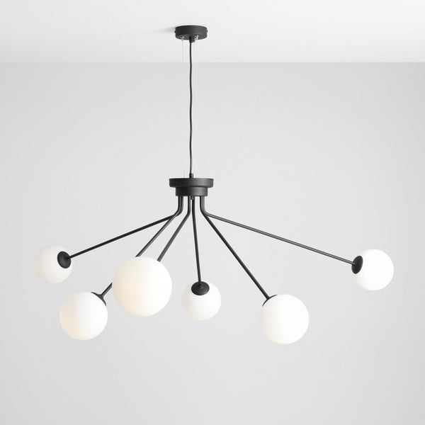 Aldex Lampa wisząca HOLM 6, 1082K1, czarny/biały, 6x40W E14