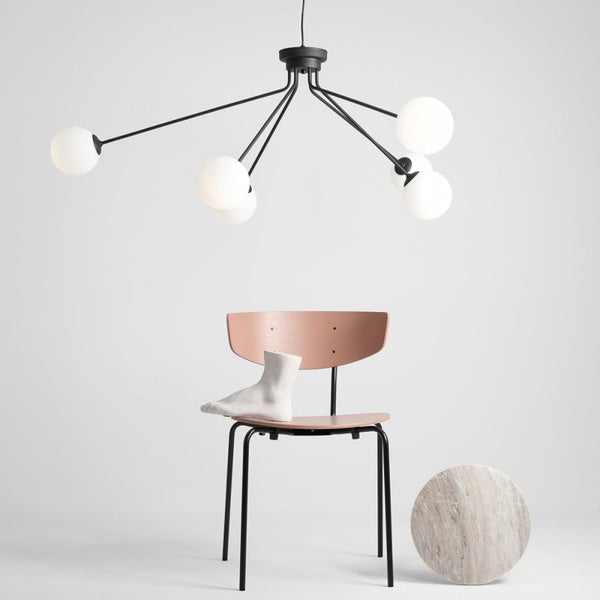 Aldex Lampa wisząca HOLM 6, 1082K1, czarny/biały, 6x40W E14