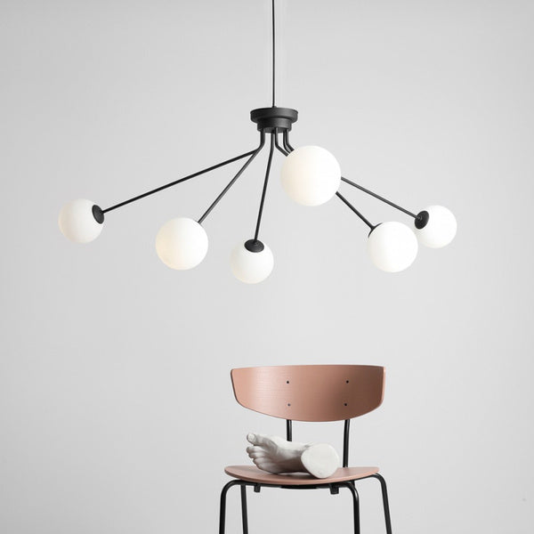 Aldex Lampa wisząca HOLM 6, 1082K1, czarny/biały, 6x40W E14