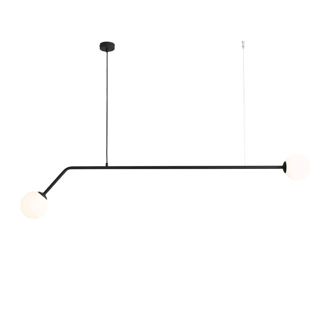 Aldex Lampa wisząca PURE 1064H1, czarny/biały, 2x40W E14