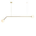 Aldex Lampa wisząca PURE 1064H30, złoty/biały, 2x40W E14