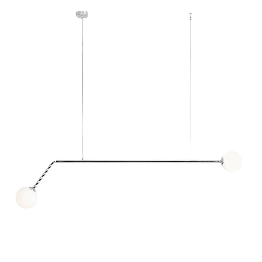Aldex Lampa wisząca PURE 1064H4, chrom/biały, 2x40W E14