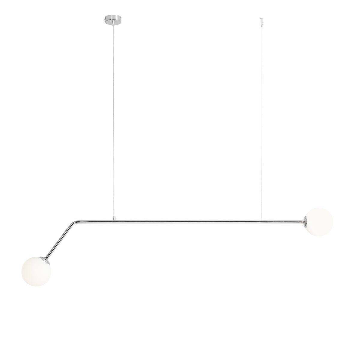 Aldex Lampa wisząca PURE 1064H4, chrom/biały, 2x40W E14