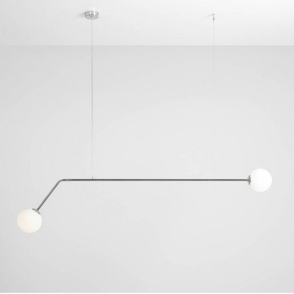 Aldex Lampa wisząca PURE 1064H4, chrom/biały, 2x40W E14