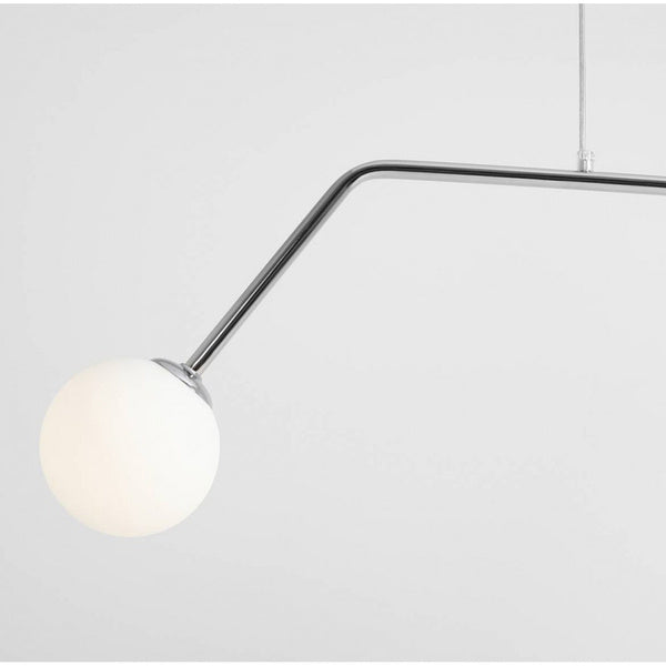 Aldex Lampa wisząca PURE 1064H4, chrom/biały, 2x40W E14