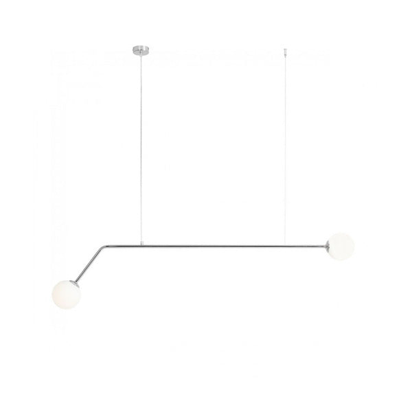 Aldex Lampa wisząca PURE 1064H4, chrom/biały, 2x40W E14