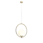 Aldex Lampa wisząca SOL 1075G30, złota z białym kloszem, 1x60W E27